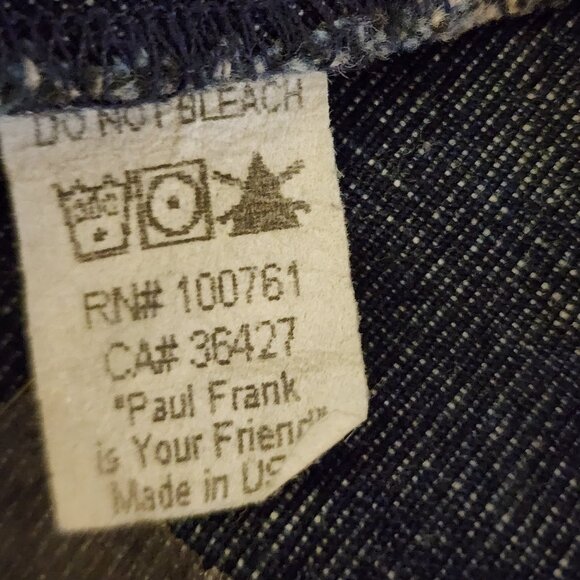 Paul Frank Denim Mini Skirt – Size 3 – Y2K Retro Blue Jean Vibe - Picture 4 of 7